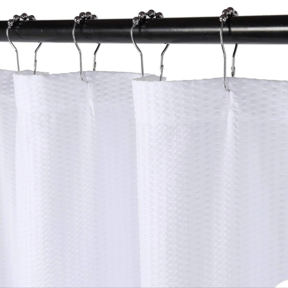 New with tags! Elegant Microfiber White Shower Curtain 72 x 72
